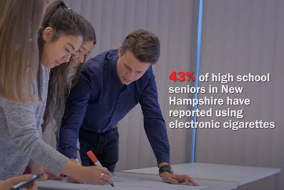 43% of high school seniors in New Hampshire have reported using electronic cigarettes